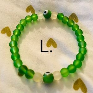 L. Evil Eye Blessed and Beaded Bracelet